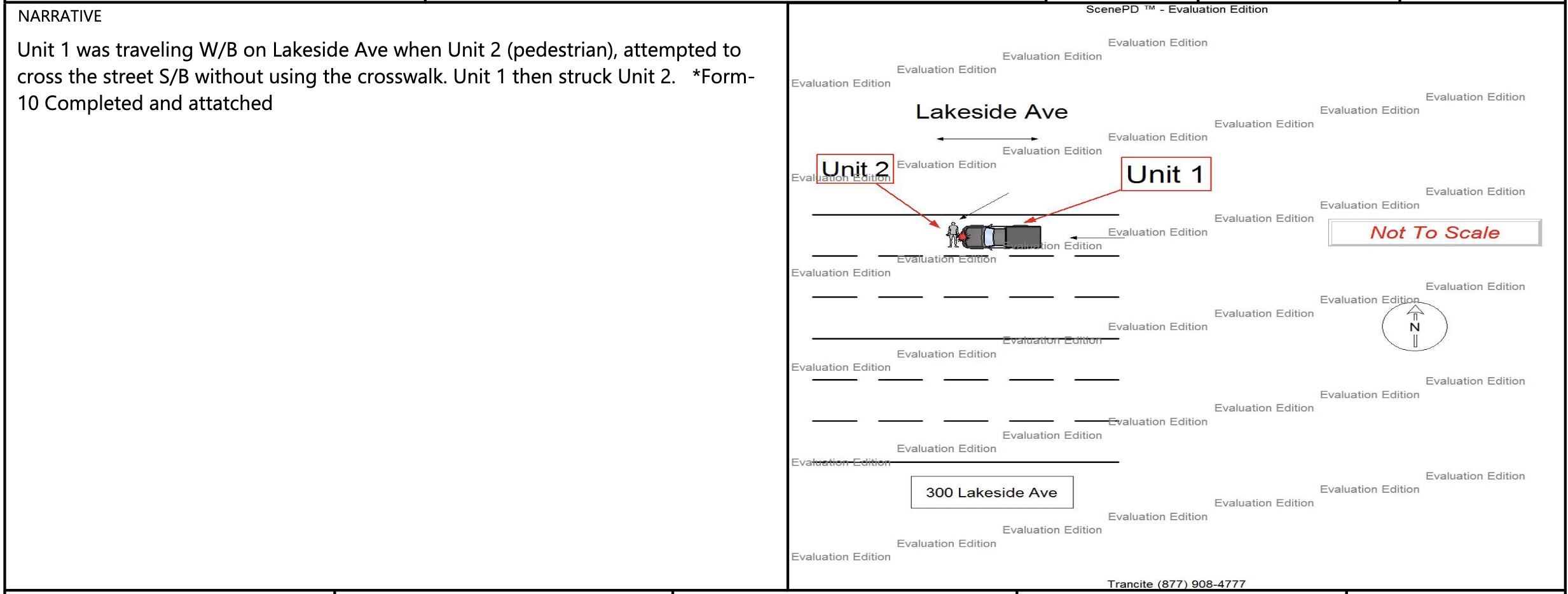 Crash report narrative